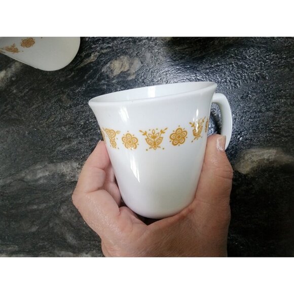 Vintage Corning Butterfly Gold Coffee Cup Mug Made in USA Lot Of 3 - Picture 4 of 4